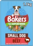 BAKERS Superfoods Small Dog Adult Dry Dog Food Beef 1.1kg (Pack of 5)
