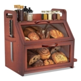 BAMBANG Extra Large Bamboo Bread Box, Double Layer