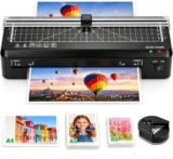 BAYGE Laminator, A4 Laminator Machine with Built-in Cutter, Fast Warm-Up, Thermal Portable Personal Laminating 80-125 Mic with NTC Technology for Home, Office, School