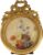 BDKMMS Vintage Picture Frame, Round Gold Bow Photo Frames Baroque Ornate Antique Resin Frame for Wall Mount Tabletop Gallery Wall Art