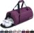 BECOJADDE Gym Bag for Women & Men with Shoe Compartment & Wet Pocket, 35L Travel Sports Duffel Bag for Fitness & Workout, Purple