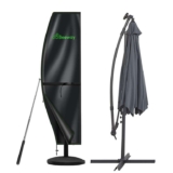 BEEWAY Waterproof Outdoor Cantilever Parasol Cover with Zipper and Rod Fit, Anti-UV , Windproof – 205 x 45/75/32cm sold by MeiLai FBA