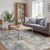 BEIMO Modern Abstract Rugs Living Room, Rugs for Bedroom 200x290cm Machine Non-Slip Washable Rug Slate Blue Carpet Faux Short Pile Area Rug for Dining Room Kitchen Office