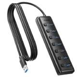 BENFEI USB 3.0 Hub 7-Port, Ultra-Slim Portable USB Splitter with 3.3ft Cable – Sold by BENFAI Direct / FBA