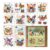 BEUNITONE 12 Sheets Butterfly Rub-on Transfers, 5.5×5.5-Inch Vintage Watercolor