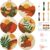 BEUNITONE Bohemian Embroidery Kit for Beginners, 6-Piece Stamped Cross Stitch Craft with Landscape, Sun, Moon, Leaves, Vase Designs, Complete DIY Set for Relaxing Creative Fun