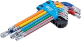 BGS 74461 L-Type Wrench Set Multicolour T-Star tamperproof (for Torx) T10 – T50 9 pcs CrVS2