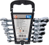 BGS Diy 30005 Ratchet Combination Wrench Set Flexible Heads Inch Sizes 1/4 – 9/16 6 pcs.