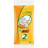BIC 2 Sensitive Disposable Razors for Men, Twin Blade, Pack of 5 (£0.90 / £0.85 max S&S)