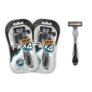 BIC Flex 4 Disposable Mens 4-Blade Razors with Moveable Blades for a Close Shave, Solid Control, Pack of 6