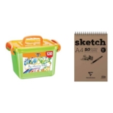 BIC Kids 120-Colour Pencils and Felt Pens Set with Box