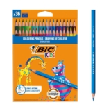 BIC Kids Evolution Coloured Pencils, Vivid Colouring Pencils, Easy to Sharpen BIC Pencils, 36 Pack