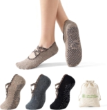 BISOUSOX Pilates Non Slip Socks for Women