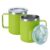 BJPKPK 2 pcs Insulated Coffee Mug, 410ml with Lid, Stainless Steel – Green