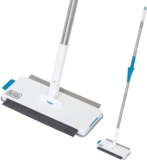 BLACKDECKER 7-in-1 Multifunctional Cleaning Tool with Mop, Broom, Crevice Brush, Window Squeegee & Duster, Long Length Telescopic Pole, 360 Rotating Head for Easy Cleaning in Kitchen, Bathroom