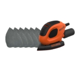 BLACKDECKER Mouse 55W Detail Sander with 6 Sanding Sheets, BEW230-GB