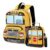 BLUBOON Toddler Backpack Boy Preschool School Bus Insulated Lunch Box
