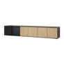 BOASTAD Wall Shelf – Black/Oak Veneer, 181x32x32cm