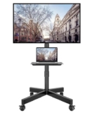 BONTEC Mobile TV Stand on Wheels, 23-60 Inch, Tilt, Height Adjustable, 25kg – w/Voucher & At Checkout – Sold by bracketsales123 / FBA