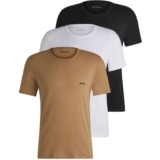 BOSS Bodywear 3 Pack Premium Cotton Mens T-Shirts Sizes S-2XL (Blk/Wht/Bge 265)