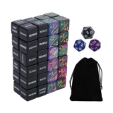 BOXOB 51pcs MTG Dice Counters and Tokens with Velvet Bag