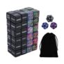 BOXOB 51pcs MTG Dice Counters and Tokens with Velvet Bag