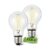 BRILONER 2 Pack 4W E27 Globe Warm White LED Bulbs Class A