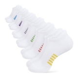 BUDERMMY Womens Trainer Ankle Socks, 6 Pairs, Cushioned, Non-Slip