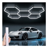 BUNEE Hexagon LED Lights for Garage, 180W, 21600lm, Linkable 6500K