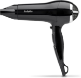 BaByliss Power Smooth Hair Dryer – Powerful and Lightweight, 2400W Fast Drying, Ionic for Frizz-Control, 3 Heat & 2 Speed Settings Plus Cool Shot, Black, 5736CU
