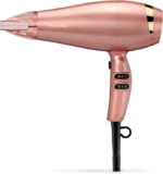 BaByliss Rose Gold Hair Dryer – 2100W Professional Ionic Blow Dryer, Lightweight Travel Hairdryer, Fast Drying Ceramic Hair Dryer, 3 Heat & 2 Speed Settings, Rose Gold, 5336U