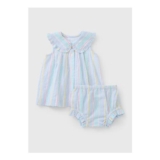 Baby Blue Stripe Dress & Knicker Set (0-23mths)