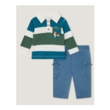 Baby Digby Polo Top & Joggers Set Blue
