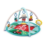 Baby Einstein Farm Explorers Happy Harvest Touch & Feel Activity Gym, with Musical Plush Sheep Ages 0 Months and Up