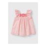 Baby Pink Crochet Frill Woven Dress (0-23mths)