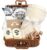 Baby Shower Gifts, New Baby Boy Gift, Baby Hampers Gift Basket Unisex, 7 in 1 Newborn Baby Gifts- A Baby Blanket, Lovey Security Blanket, Bib, Wooden Rattle Toy, Socks, Baby Boy Gifts