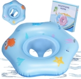 Baby Swimming Ring, Baby Swimming Float, Inflatable Ring with Seat PVC Material Baby Ring Swimming From 12-36 Months toddler Swimming Ring Toy Ideal for Baby Bath Swimming Pool