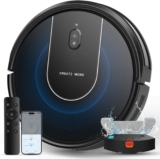 Bagotee Robot Vacuum cleaner with mop,Scheduled Cleaning with 3 Adjustable Suction Levels, 5000Pa Strong Suction, App/Alexa/Google Assistant Voice Control, Ideal for Carpet, Hard Floor