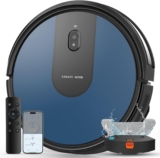 Bagotte Robot Vacuum Cleaner with Mop5000Pa Suction Robotic Vacuum Cleaner with Ultra-Slim Design, 120 Mins RuntimeAPP/Remote/Voice ControlIdeal for Pet Hair, Hard Floors and Carpet