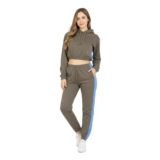 Bahob Womens 2-Piece Tracksuit: Hoodie Crop Top and Joggers, XS-XXL