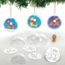 Baker Ross Festive Llama Colour in Baubles Pack of 8, Bauble Craft Kits for Kids, Make Your Own Christmas Decorations (AX595)