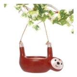 Baker Ross Pack of 2 Paint Your Own Ceramic Sloth Hanging Flowerpots