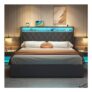 Ball and Cast 5-Ft King Upholstered Bed with Hydraulic Storage