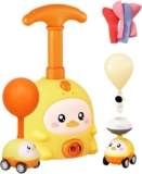 Balloon Powered Launch Car, Inflatable Balloon Car Toy Pump Set Animal Air Powered Toy Balloon Launcher Toys with 2 Cars Air Pressure Vehicle with Pump & Balloons (A)