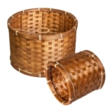 Bamboo Lampshade Set, Cylindrical, 30/16 Cm, Brown (2)