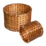 Bamboo Lampshade Set, Cylindrical, 30/16 Cm, Brown (2)