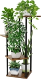 Bamworld Plant Stand Indoor Metal Plant Shelf for Multiple Plants Small Corner Flower Stand for Patio Garden Balcony Living Room Bedroom4 Tier-Brown