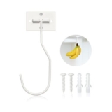 Banana Hanger Hook, Space Saving, Self Adhesive, White, 1 Pack