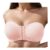 Bandeau Strapless Wireless Push-up Bra for Women Pink XXL