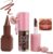 Baorder 2PCS Lip Combo Set-Matte Gradient Lip Liner Pencil and Hydrating Keychain Brown Lip Gloss Tint,Non-Sticky,Long-Lasting,High Pigment Lip Makeup Kit for Women